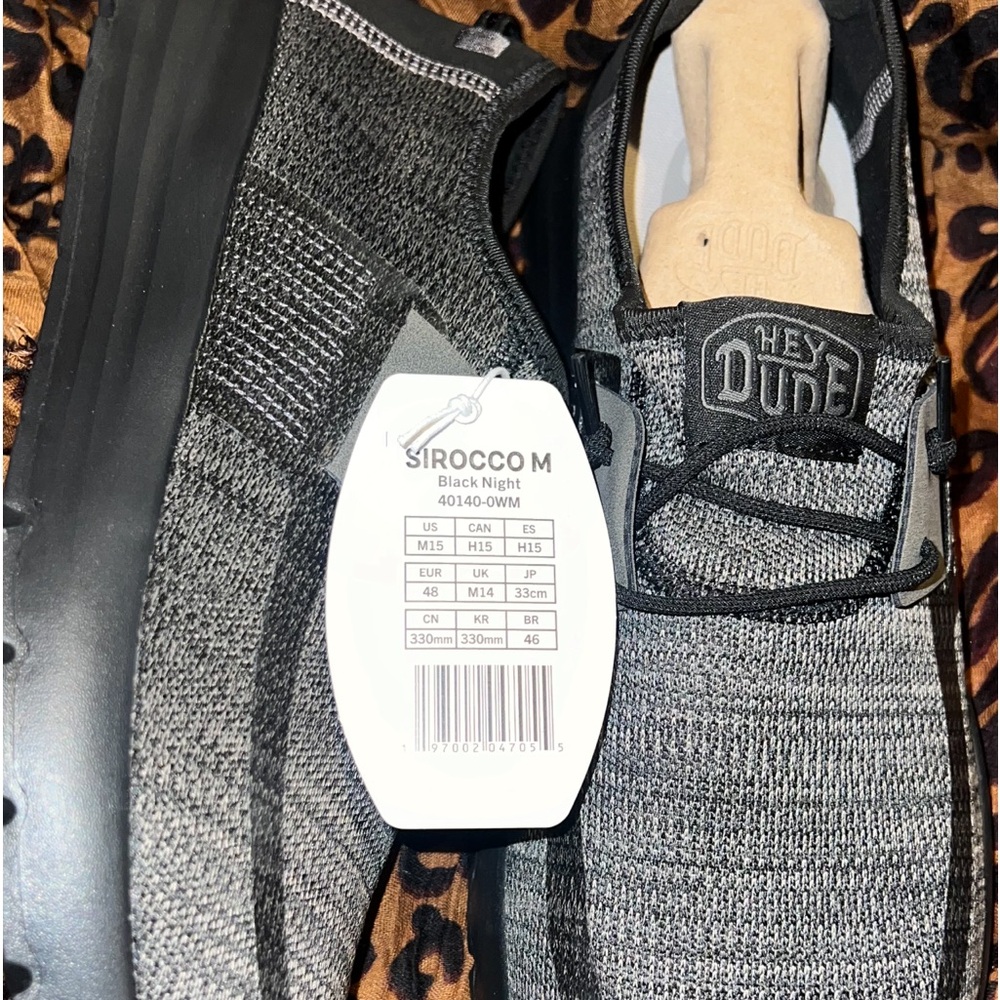 Hey Dude Men Black Knight Sirocco Mens sz 14 Brand New!
